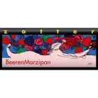 Bio Bergmilchschokolade mit Beeren-Marzipan-Creme & Mandelnougat, handgeschöpft von Natur.com