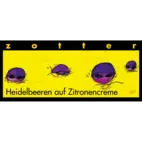 Produktbild: Bitterschokolade mit Heidelbeeren & Zitronencreme, handgeschöpft