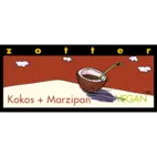 Produktbild: Bitterschokolade mit Kokosnougat & Marzipan, handgeschöpft