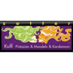 Bio Dunkle Milchschokolade mit Pistazien, Mandeln & Kardamom, handgeschöpft von Natur.com