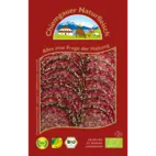 Bio Pfeffersalami aus Bayern, geschnitten von Natur.com
