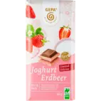 Produktbild: Weiße Joghurtschokolade & Vollmilchschokolade mit Erdbeere
