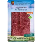 Bio Ziegensalami mit Rindfleisch, geschnitten von Natur.com