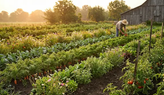 frisches Gemüse direkt vom Bio-Bauernhof