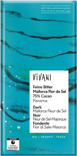 Bio-Bitterschokolade mit Flor de Sal aus Mallorca - jetzt online kaufen bei Natur.com