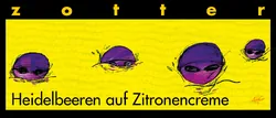 Bio-Bitterschokolade mit Heidelbeeren und Zitronencreme handgeschöpft - jetzt online kaufen