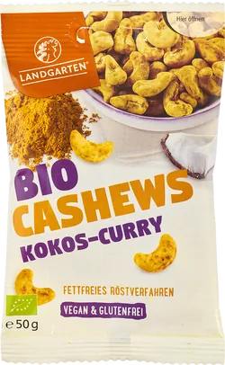 Bio-Cashewkerne mit Kokos & Curry - jetzt online kaufen bei Natur.com