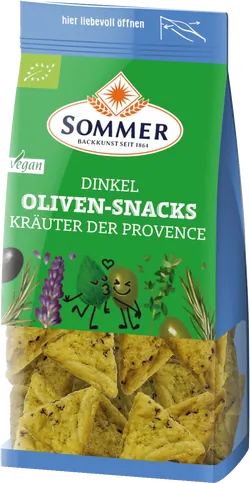 Bio-Dinkel-Oliven-Snack mit Kräutern - jetzt online kaufen bei Natur.com
