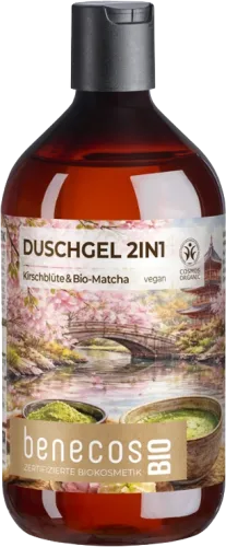 2in1-Duschgel mit Kirschblüte und Matcha - jetzt online kaufen bei Natur.com