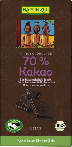 Bio-Edelbitterschokolade mit 70% Kakao - jetzt online kaufen bei Natur.com
