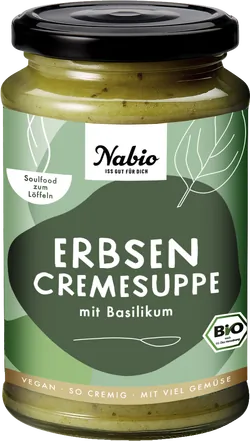 Bio-Erbsen-Cremesuppe mit Basilikum - jetzt online kaufen bei Natur.com