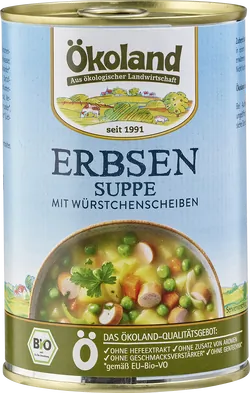 Bio-Erbsensuppe mit Würstchenscheiben - jetzt online kaufen bei Natur.com