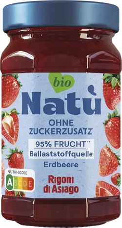 Bio-Erdbeer-Fruchtaufstrich Natù ohne Zuckerzusatz - jetzt online kaufen bei Natur.com