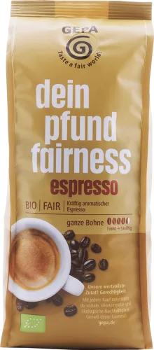 Bio-Espresso Faires Pfund ganze Bohne - jetzt online kaufen bei Natur.com