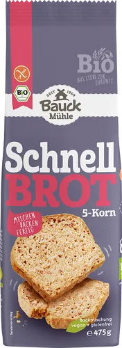 Bio-Fünf-Korn-Schnellbrot-Backmischung glutenfrei - jetzt online kaufen bei Natur.com