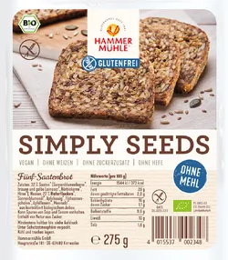 Bio-Fünf-Saatenbrot Simply Seeds ohne Mehl - jetzt online kaufen bei Natur.com