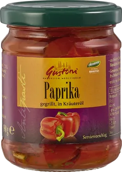 Bio-Gegrillte Paprika in Kräuteröl - jetzt online kaufen bei Natur.com