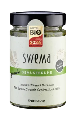Bio-Frische Gemüsebrühe SweMa mit rohem Gemüse - jetzt online kaufen bei Natur.com