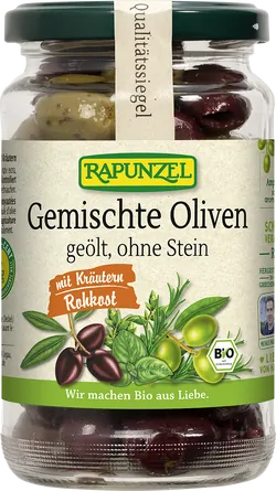 Bio-Grüne & Kalamata-Oliven ohne Stein mit Kräutern kaufen - Natur.com