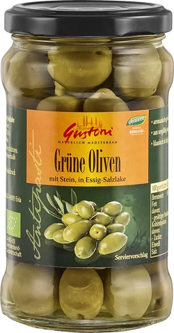 Bio-Grüne Oliven mit Stein - jetzt online kaufen bei Natur.com