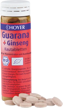 Bio-Guarana-Ginseng-Kautabletten - jetzt online kaufen bei Natur.com