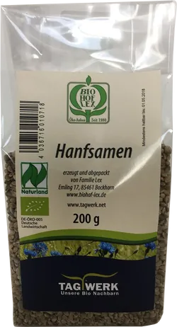 Bio-Hanfsamen aus Bayern ungeschält - jetzt online kaufen bei Natur.com