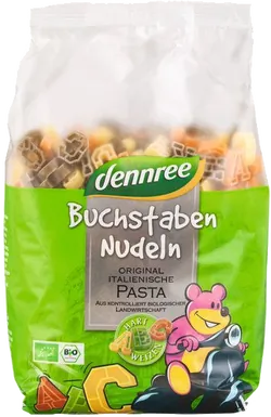 Bio-Hartweizen-Buchstaben-Nudeln bunt - jetzt online kaufen bei Natur.com