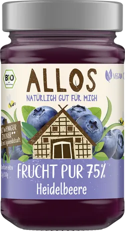Bio-Heidelbeer-Fruchtaufstrich Frucht Pur - jetzt online kaufen bei Natur.com