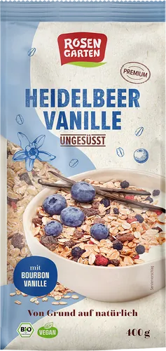Bio-Heidelbeer-Vanille-Müsli ungesüßt - jetzt online kaufen bei Natur.com