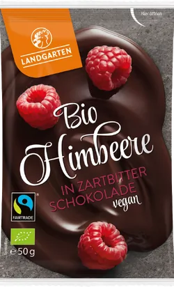 Bio-Himbeeren in Zartbitterschokolade - jetzt online kaufen bei Natur.com