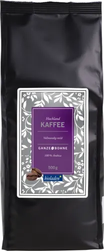 Bio-Hochland-Röstkaffee ganze Bohne - jetzt online kaufen bei Natur.com