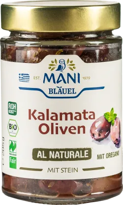 Bio-Kalamata-Oliven al naturale mit Stein - jetzt online kaufen bei Natur.com