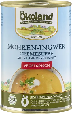 Bio-Karotten-Ingwer-Cremesuppe - jetzt online kaufen bei Natur.com