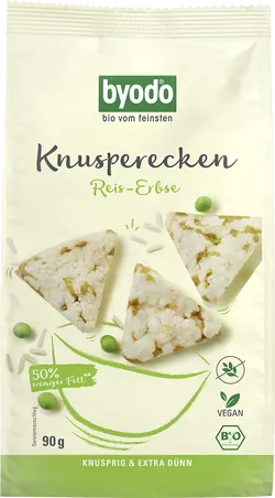 Bio-Knusperecken mit Reis & Erbse - jetzt online kaufen bei Natur.com