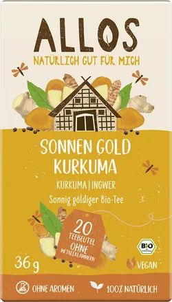 Bio-Kräutertee Sonnen Gold Kurkuma im Beutel - jetzt online kaufen bei Natur.com