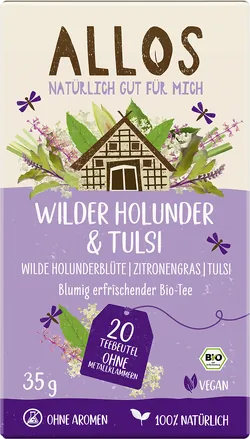 Bio-Kräutertee Wilder Holunder & Tulsi im Beutel - jetzt online kaufen bei Natur.com