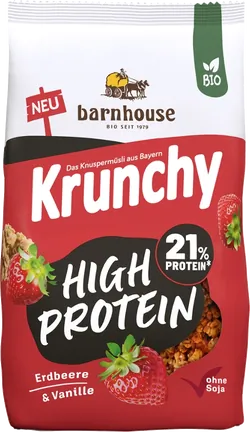 Bio-Krunchy High Protein mit Erdbeere & Vanille - jetzt online kaufen bei Natur.com