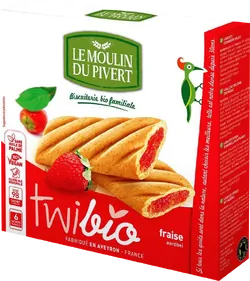 Bio-Mürbteigkekse Twibio mit Erdbeercreme - jetzt online kaufen bei Natur.com