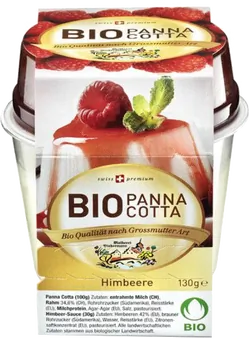 Bio-Panna Cotta mit Himbeere - jetzt online kaufen bei Natur.com