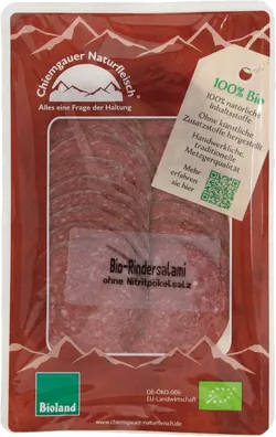 Bio-Rindersalami aus Bayern geschnitten - jetzt online kaufen bei Natur.com