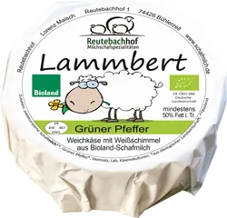 Bio-Schafs-Weichkäse Lammbert mit grünem Pfeffer - jetzt online kaufen bei Natur.com