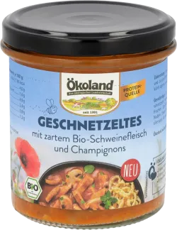 Bio-Schweinegeschnetzeltes in Champignon-Rahmsauce - jetzt online kaufen bei Natur.com