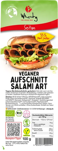 Bio-Seitan-Aufschnitt Wheaty Salami - jetzt online kaufen bei Natur.com