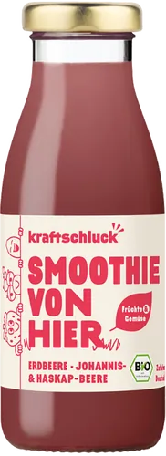 Bio-Smoothie mit Erdbeere, Johannisbeere & Haskapbeere - jetzt online kaufen bei Natur.com