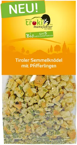 Bio-Tiroler Semmelknödel mit Pfifferlingen - jetzt online kaufen bei Natur.com