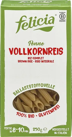 Bio-Vollkorn-Reis-Penne glutenfrei - jetzt online kaufen bei Natur.com