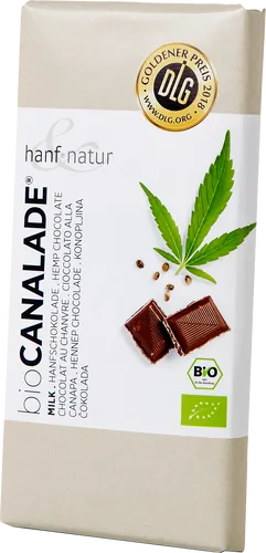 Bio-Vollmilchschokolade Canalade mit Hanfsamen - jetzt online kaufen bei Natur.com