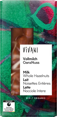 Bio-Vollmilchschokolade mit ganzen Haselnüssen - jetzt online kaufen bei Natur.com