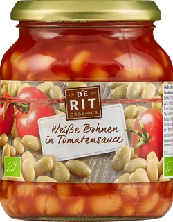 Bio-Weiße Bohnen in Tomatensauce im Glas - jetzt online kaufen bei Natur.com