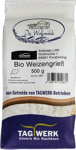 Bio-Weizengrieß aus Bayern - jetzt online kaufen bei Natur.com